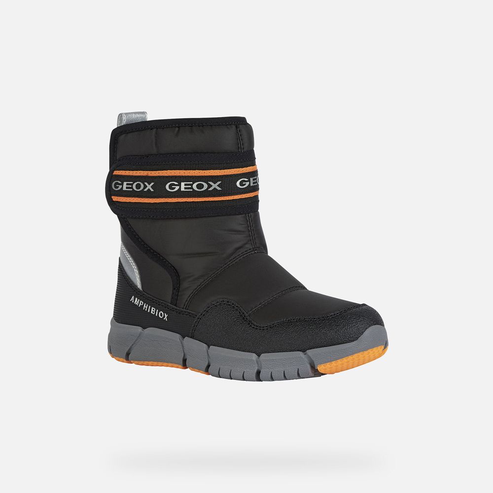 Geox Boots Black/Orange Flexyper Abx - Geox Boys Shoes - PQRTNL134